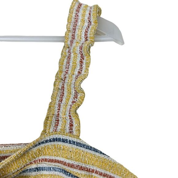 Madewell Texture & Thread Striped Tie Front Tank Size Large - Picture 5 of 14